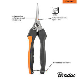 Секатор з прямим лезом V-SERIES, нержавіюча 
сталь, KT-V1047, фото 3