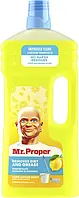 Універсальний засіб для миття підлоги і стін Mr. Proper Чистота і блиск Лимон 1.5 л (5410076957484)