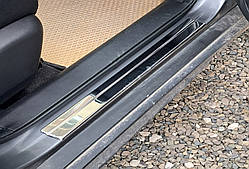 Накладки на пороги OmsaLine (4 шт, нерж) для Nissan X-trail T32/Rogue 2014-2021 рр