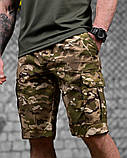 Шорти тактичні PATRIOT мультикам з резинкою та кишенями паплін ДЛ7217 ТМ, фото 2