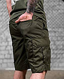 Шорти польовийні полегшені PATRIOT олива з резинкою та кишенями паплін ДЛ7218 ТМ, фото 5