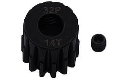 Піньйон сталевий RCTurn M0.8 32 Pitch під вал 5мм (14T)