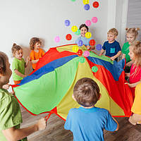 Кольорова тканина для гойдалок з кульками