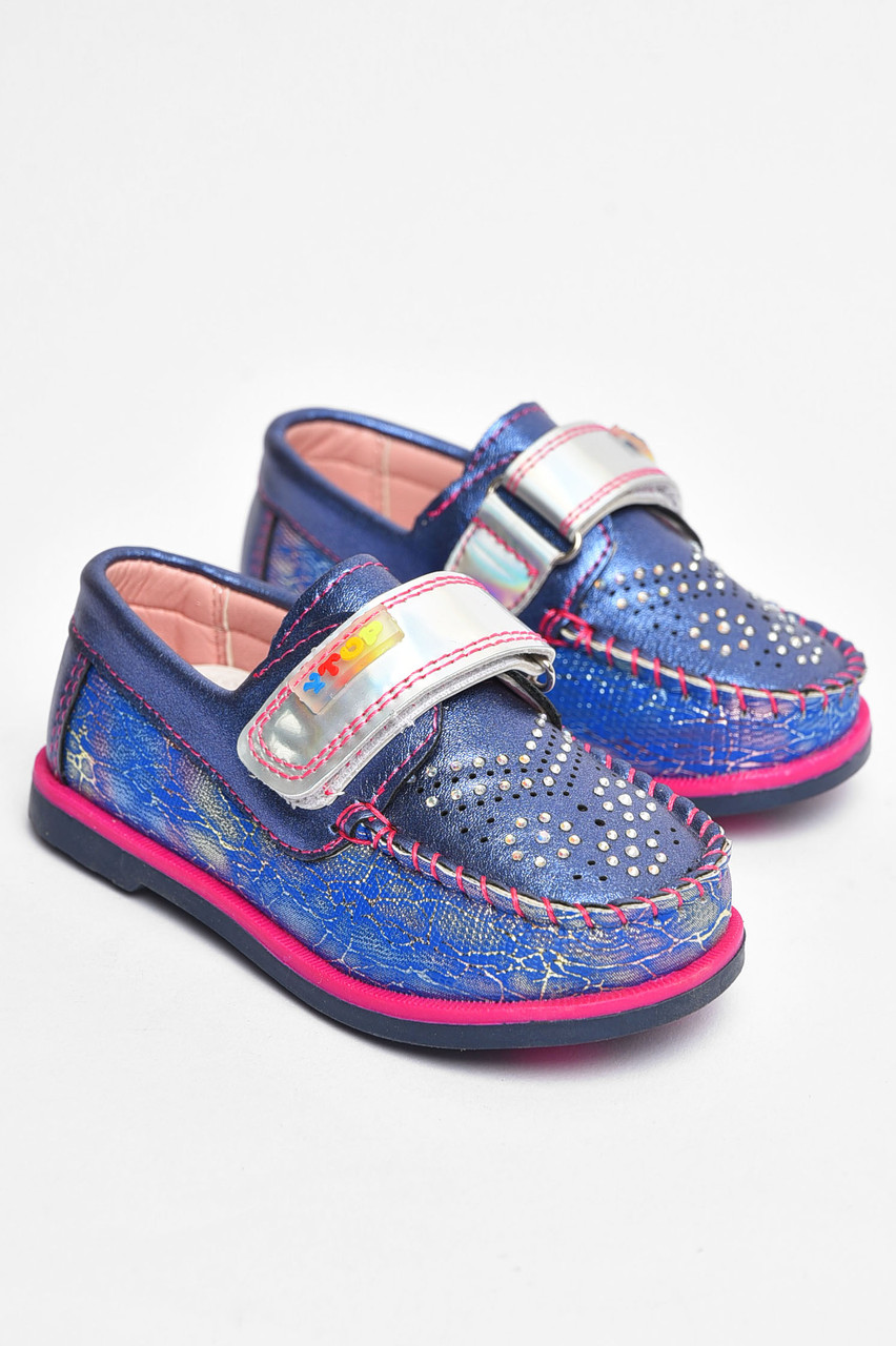 Мокасини дитячі для дівчинки темно-синього кольору 202322T Безкоштовна доставка, фото 1