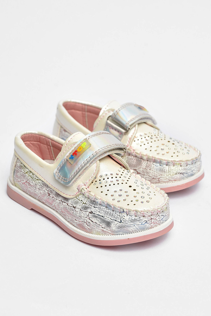 Мокасини дитячі для дівчинки білого кольору 202331P, фото 1