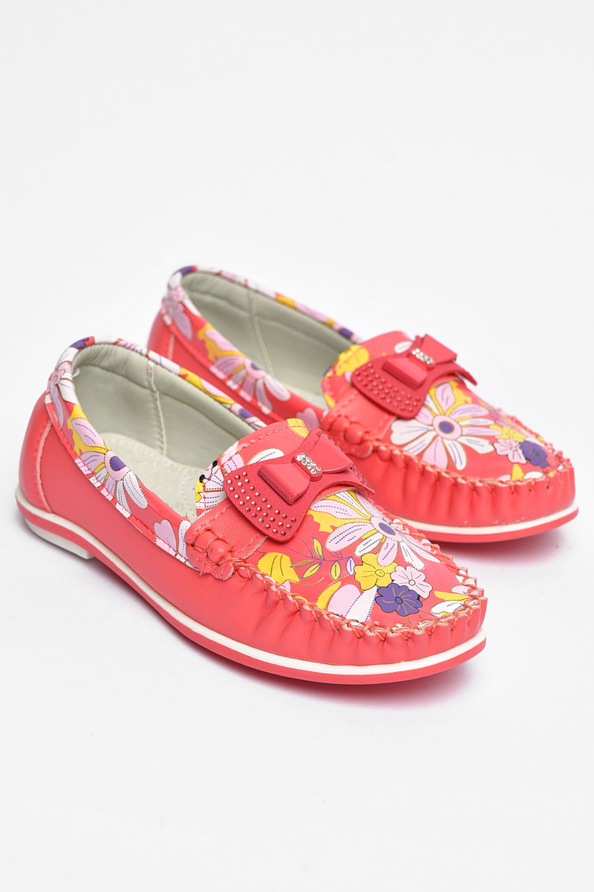 Мокасини дитячі для дівчинки коралового кольору 202343P, фото 1