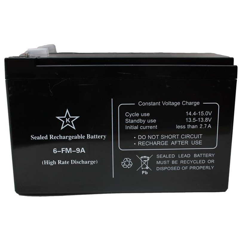 Акумуляторна батарея KSTAR 12 V 9 AH (6-FM-9A) AGM Чорний DS, фото 1