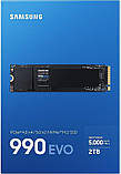 Накопичувач SSD 2ТB Samsung 990 EVO M.2 2280 PCIe 5.0 x4 NVMe V-NAND TLC (MZ-V9E2T0BW) ( M.2 2280 ) DS, фото 5