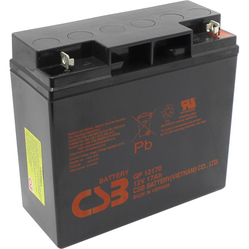 Акумуляторна батарея CSB 12 V 17 AH (GP12170) AGM Чорний DS