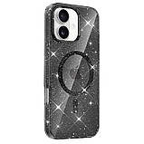 Чохол TPU Eclipse Sparkle (MagFit) для Apple iPhone 16 (6.1") Black, фото 3