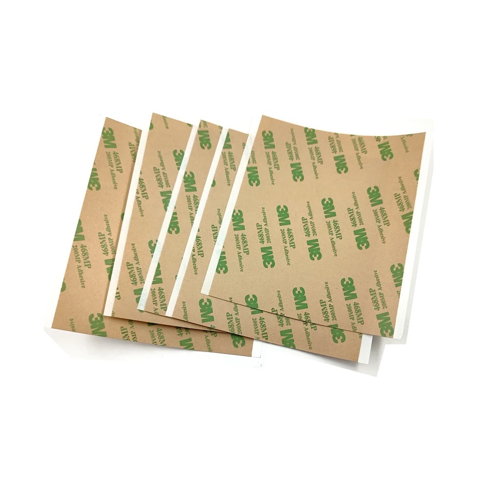 Скотч двосторонній термостійкий 3М 468MP квадратний 0,13мм, 120х100 мм, для екранів, клавіатур, тощо