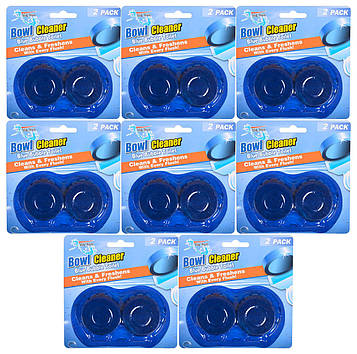 Таблетки для унітазу 8 пачок по 2шт (16шт) діаметр таблетки 5см