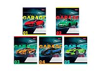 Тетрадь школьная ученическая 48 листов клетка 1 Вересня GARAGE Тетради школьные в клетку