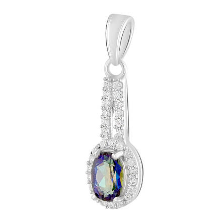 Срібна підвіска SilverBreeze з містик топазом 1.75ct (2118701), фото 3