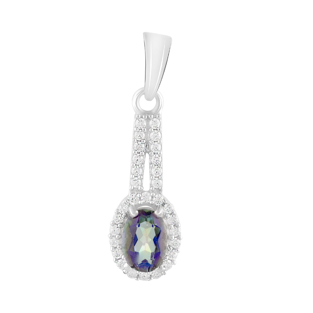 Срібна підвіска SilverBreeze з містик топазом 1.33ct (2118787)
