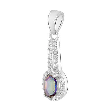Срібна підвіска SilverBreeze з містик топазом 1.33ct (2118787), фото 3