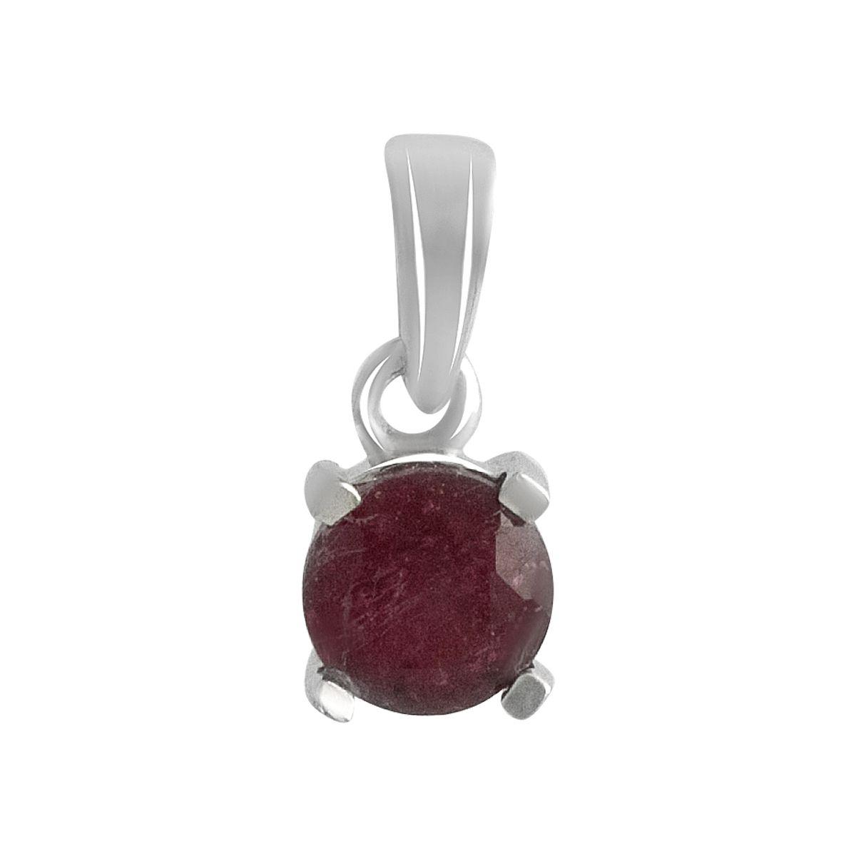 Срібна підвіска SilverBreeze з рубіном 0.963ct (2140320)