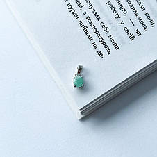 Срібна підвіска SilverBreeze зі смарагдом 0.448ct (2140399), фото 4