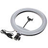 Кільцева лампа 33 см для телефона зі штативом 210 см USB AC Prof QX-330-T2, фото 2