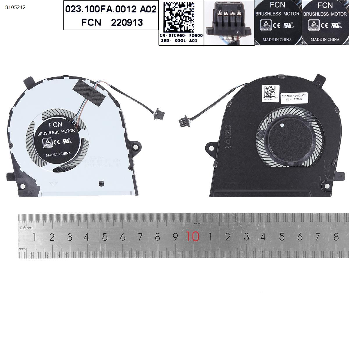 Вентилятор для Dell Vostro 5390 5391 Inspiron 7391 Latitude 3301, (0TCV60, FCN FLFR DFS5K12214161J,, фото 1