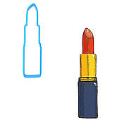 Помада вирубка для пряників 2*9 см (3D)