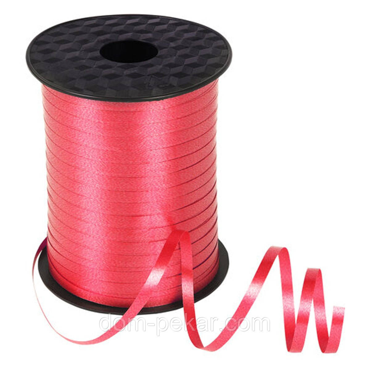 Стрічка пакувальна Червона 5 мм (котушка 220 м)