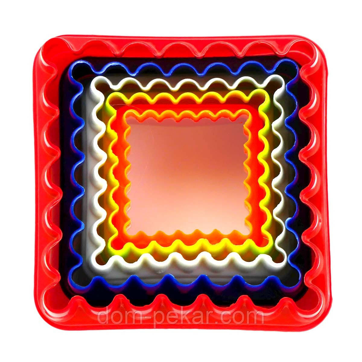 Набір різаків для печива Квадрат 5 шт, (3,5-7,5см), фото 1