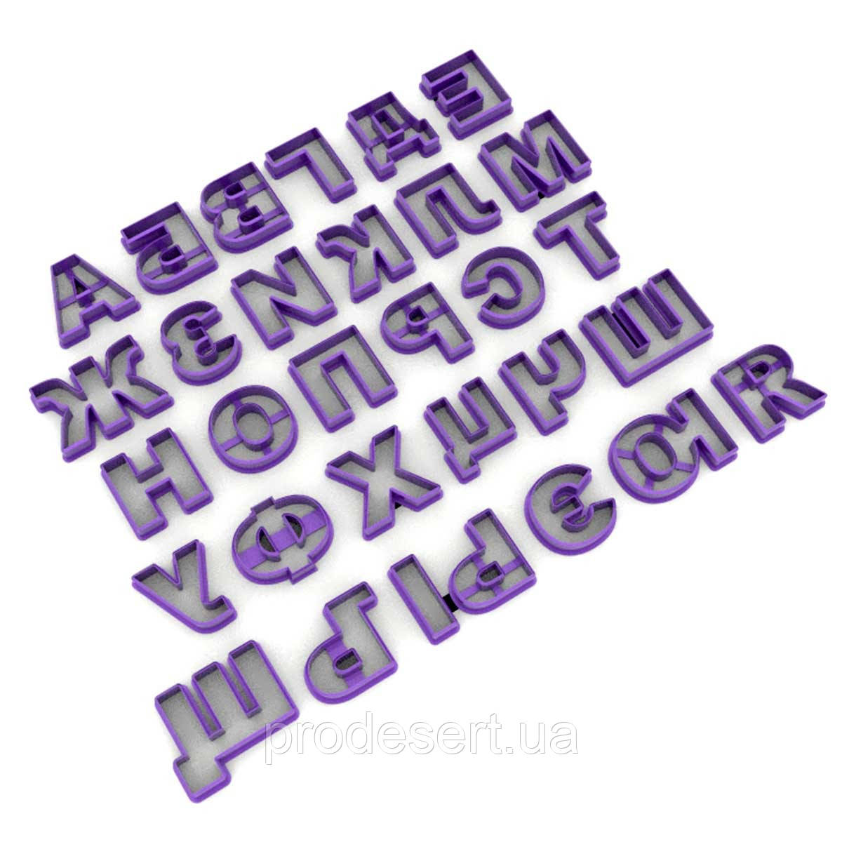 Вирубка для мастики Алфавіт 3,5 см (3D)