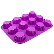 Планшет силікон Кекс класика глибокий 12 шт