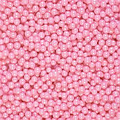 Бусинки цукрові Перлини рожеві 4 мм (25 г)