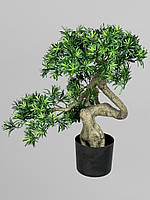 Штучний бонсай листовий, висота 58 см, ширина 55 см, зелений