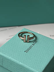 👑 Tiffany T Wire Ring in Rose Gold 18k Mother-of-pearl 19