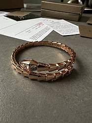 👑 Bvlgari Serpenti Viper Diamond Bracelet 18K Rose Gold one size