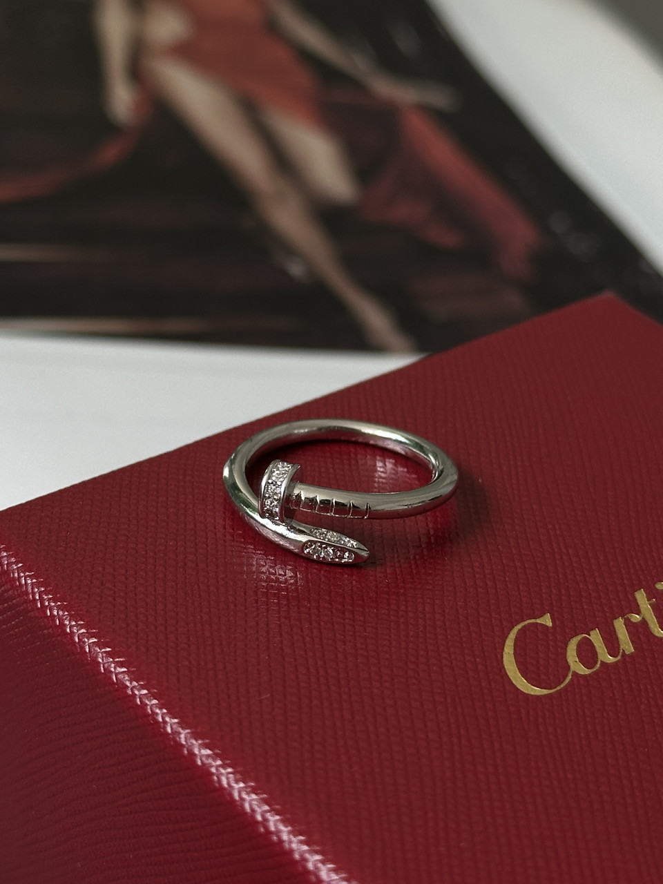 👑 Cartier Juste un Clou Ring Diamond White Gold 18K 18,5