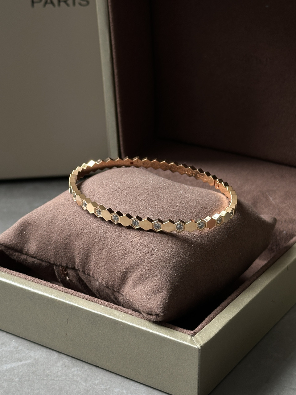 👑 Chaumet Bee de Bracelet 18K Rose Gold with Diamonds