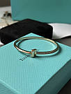 👑 Tiffany T T1 Narrow Diamond Hinged Bangle Yellow Gold 18k one size, фото 5