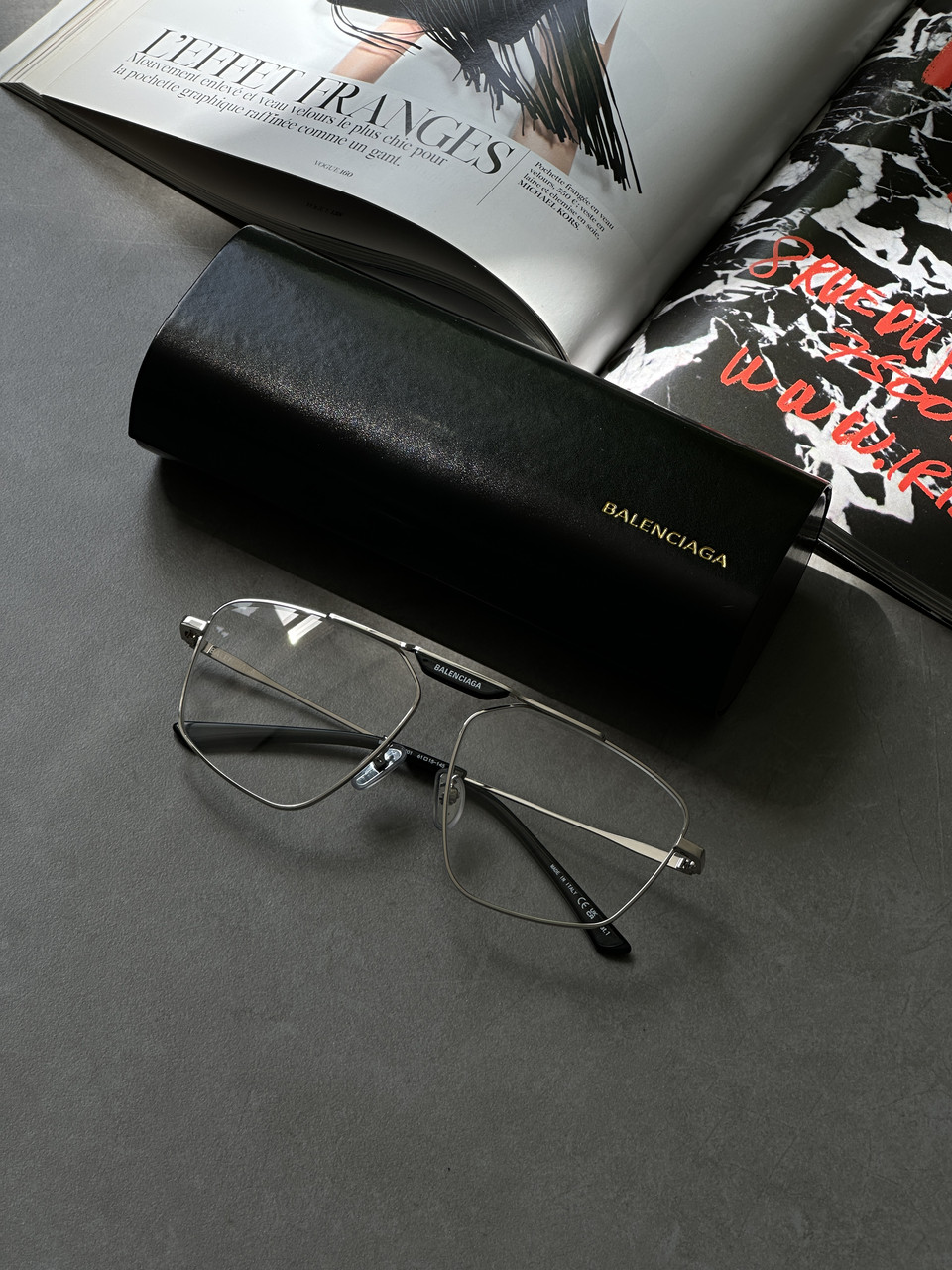 Жіночі брендові окуляри Balenciaga Clear/Silver BB0246S 001 61/15/145 61/15/145 люкс якість