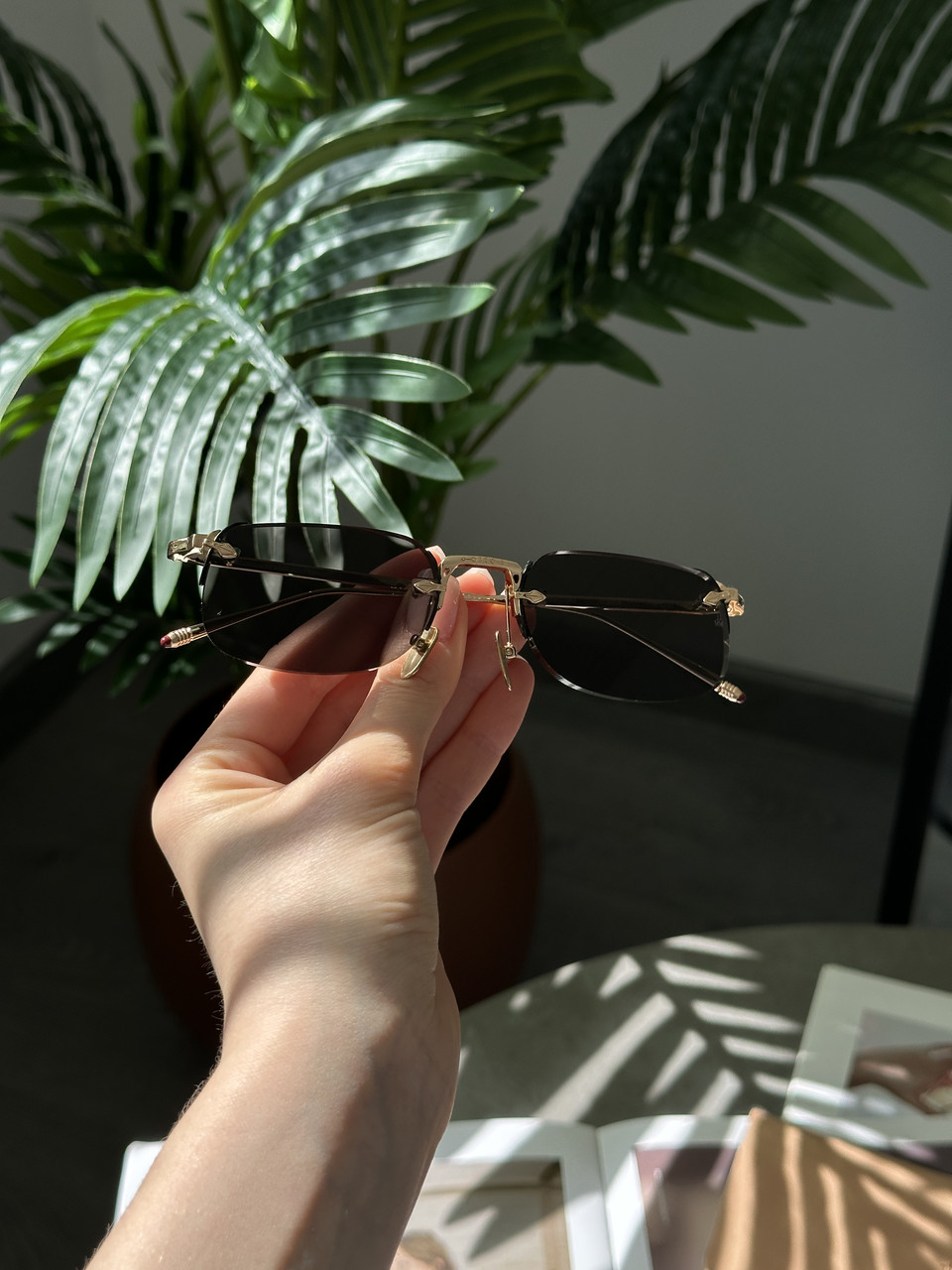Жіночі брендові окуляри Jacquemus Marie Mage Black/Gold JMMF040 52/21 52/21 люкс якість