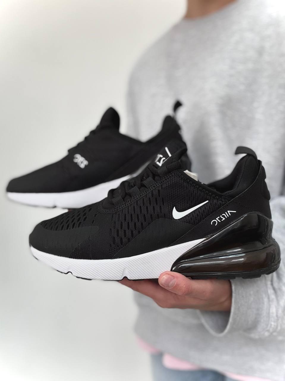 Стильні чоловічі кросівки Nike Air Max 270 Black/White — весна-літо-осінь