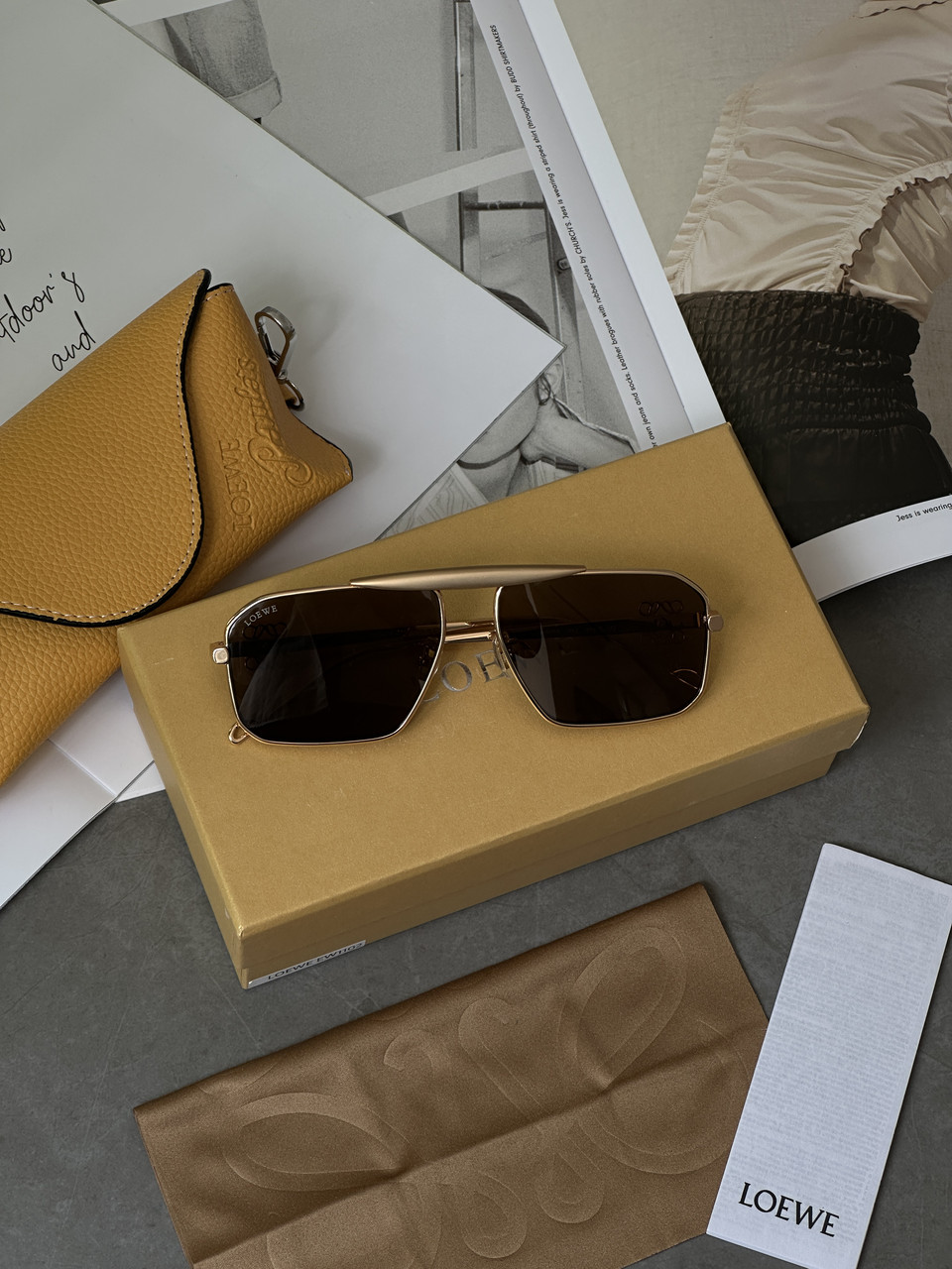 Жіночі брендові окуляри Loewe Brown/Gold LW5115S 002 60/15/143 60/15/143 люкс якість