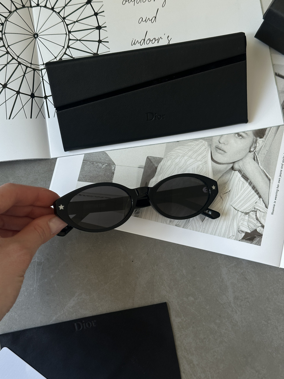 Жіночі брендові окуляри Christian Dior Black/Black Dior Pacific R1F 53/20/145 53/20/145 люкс якість