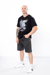 Джинсові чоловічі модні сірі графіт шорти