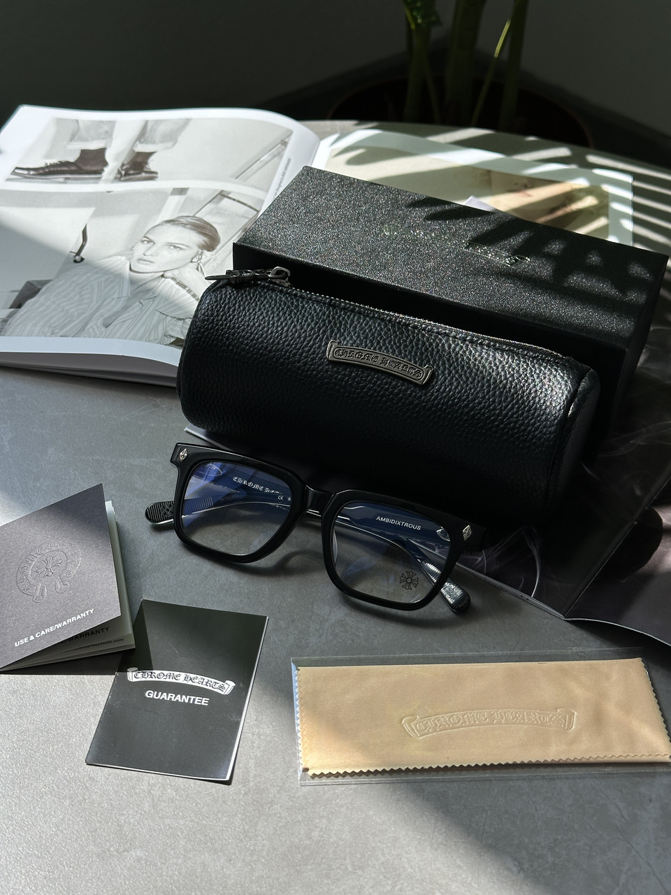 Жіночі брендові окуляри Chrome Hearts Clear/Black AMBIDIXTROUS 50702857 53/21/151 53/21/151 люкс якість