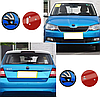 Емблема SKODA (Шкода) 79 mm New Чорно Біла / Зелена / Червона / Синя, фото 11