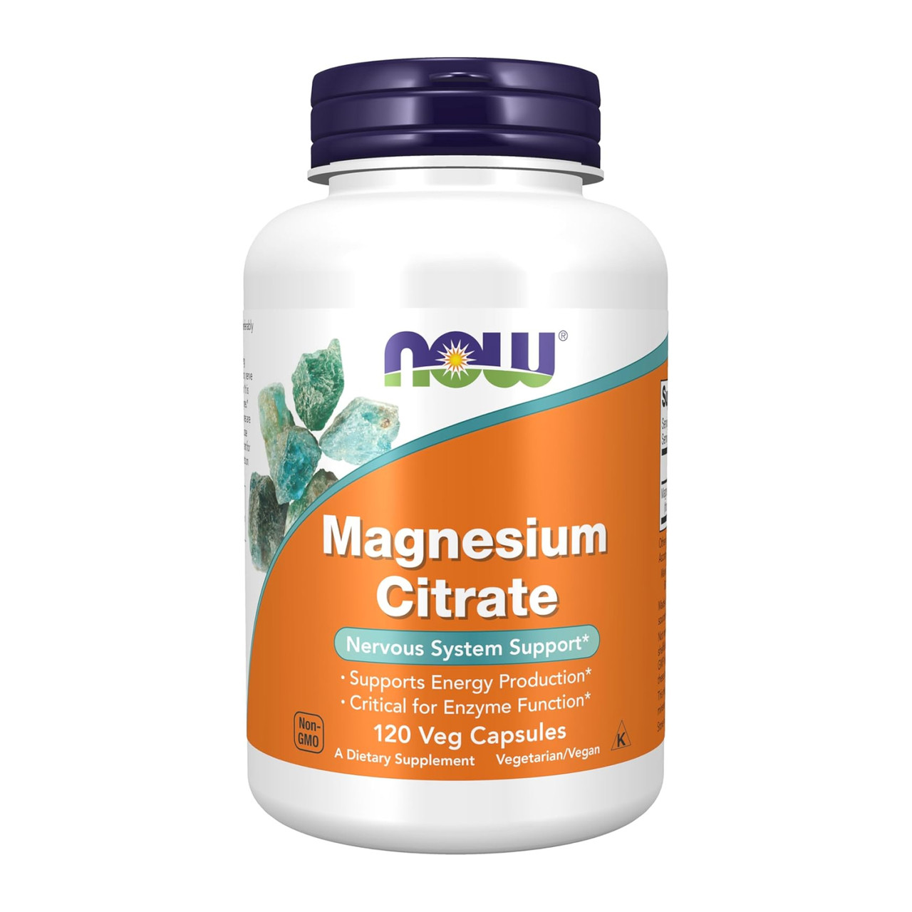Вітаміни Магній цитрат, Magnesium Citrate, Now Foods, 400 мг, 120 рослинних капсул