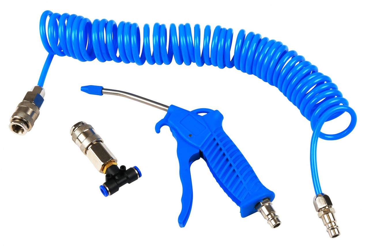 Шланг спіральний GUT MECHANIC Ø6MM + пістолет ADS-00143, фото 1