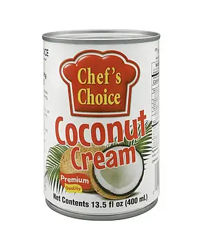 Кокосові вершки 78% кокосу без цукру, Chef's Choice, 400 мл