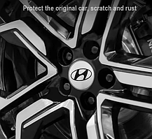 Ковпачки (заглушки) на литі диски HYUNDAI (Хундай) 60 мм сірий-металік "скло", фото 5