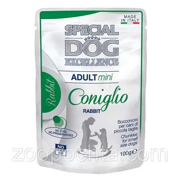 Вологий корм для собак Monge (Монж) Special Dog Exellence Mini Adult кролик 100 гр 24 шт, фото 1