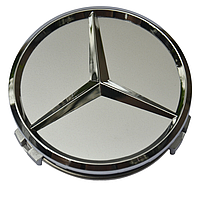 Ковпак колеса Mercedes (сірий + Хром) 75 мм (1шт) A2204000125